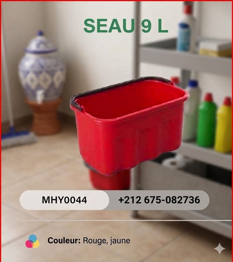 Accessoire de nettoyage professionnel – coloris rouge, jaune (réf MHY0044)