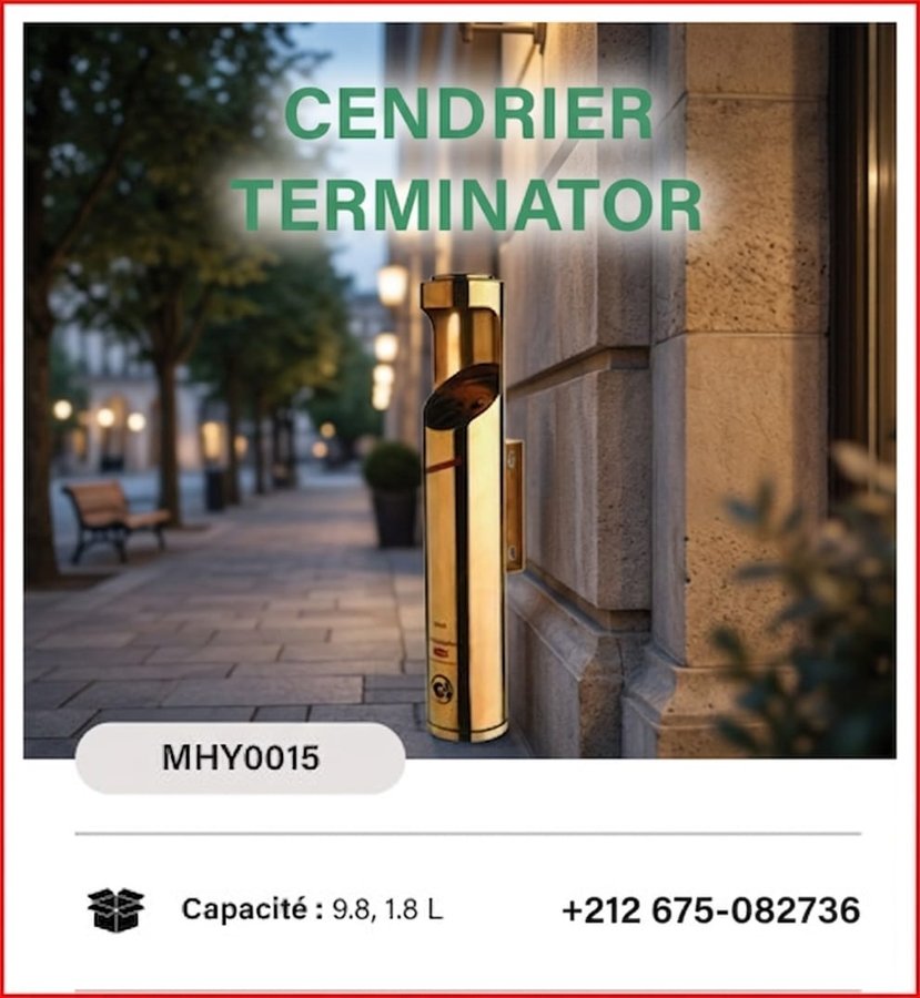 Cendrier Terminator 9,8L / 1,8L (réf MHY0015)