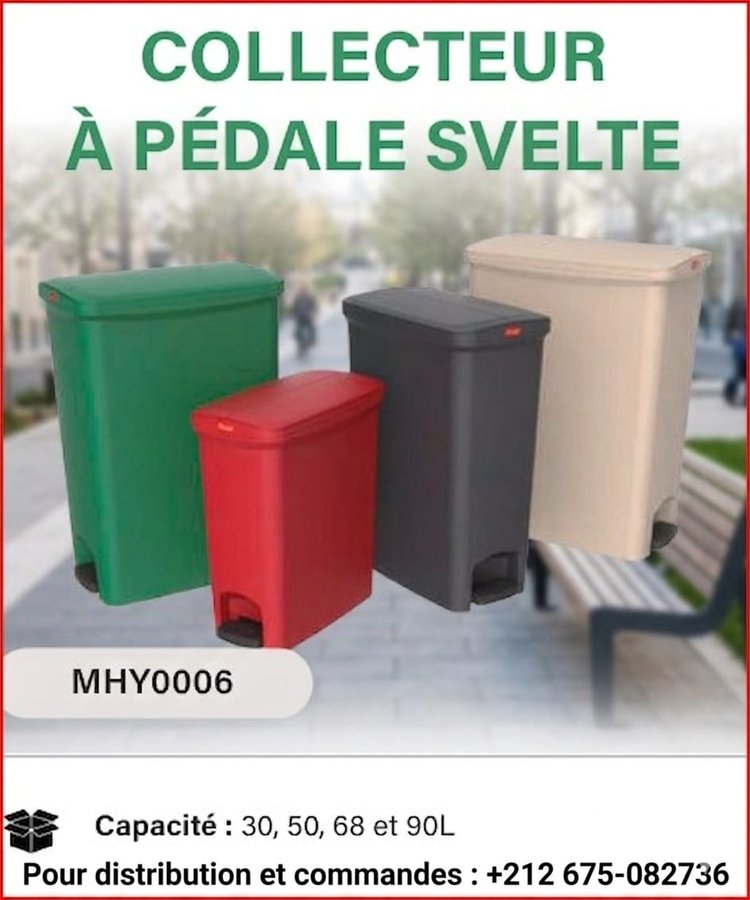 Collecteur à pédale Svelte 30, 50, 68 et 90L (réf MHY0006)