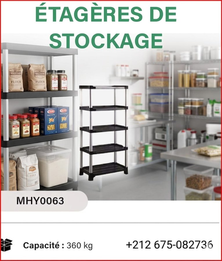 Étagères de stockage pour produits alimentaires (réf MHY0063)