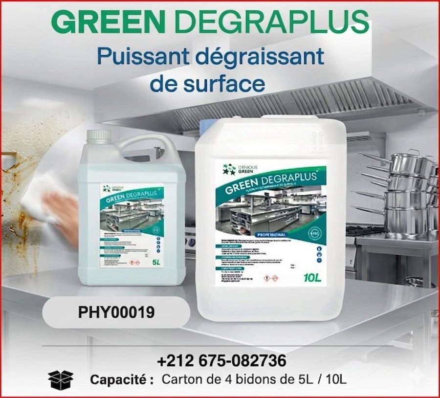 GREEN Degraplus – puissant dégraissant de surface (réf PHY0019)