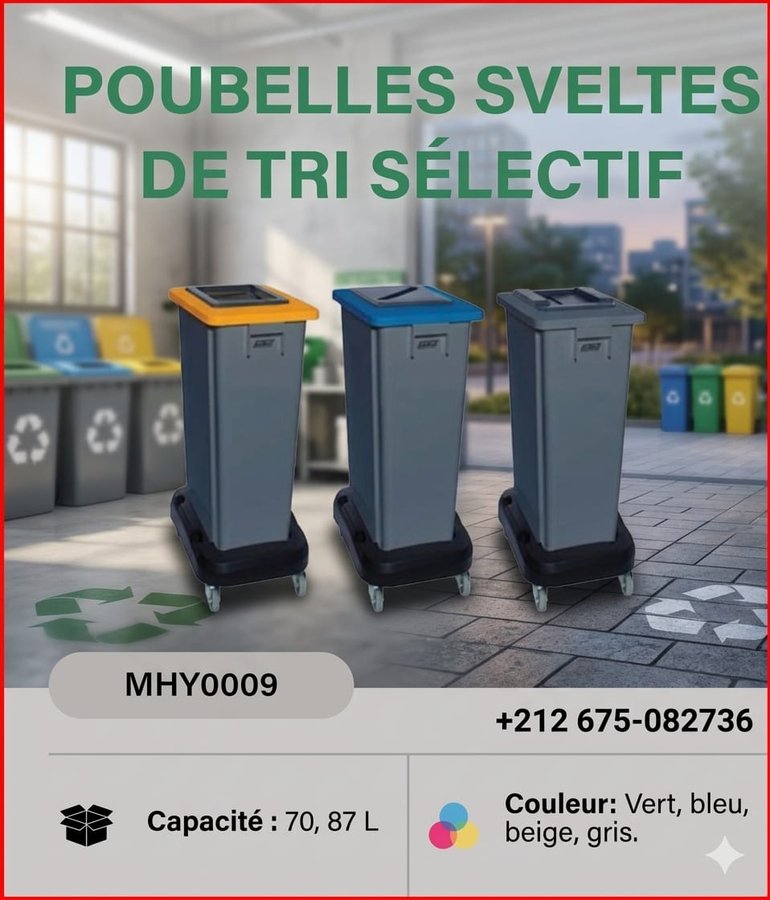 Poubelles Sveltes professionnelles (réf MHY0009)